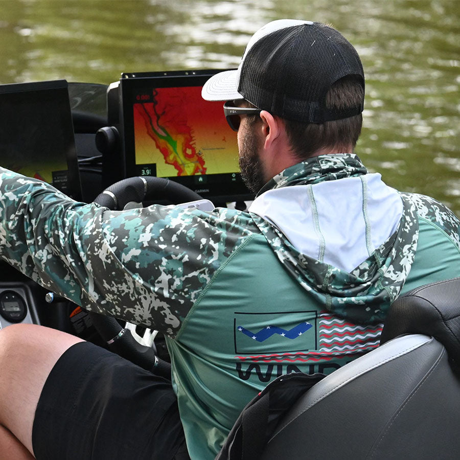 WindRider Fishing Shirt in Green Camo