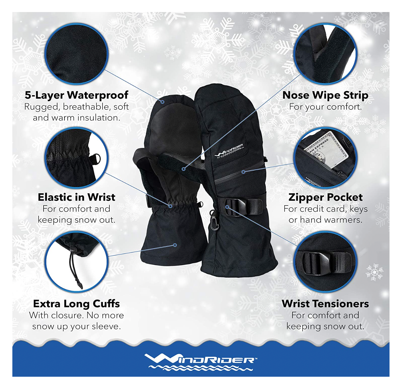 Rugged Waterproof Winter Mittens