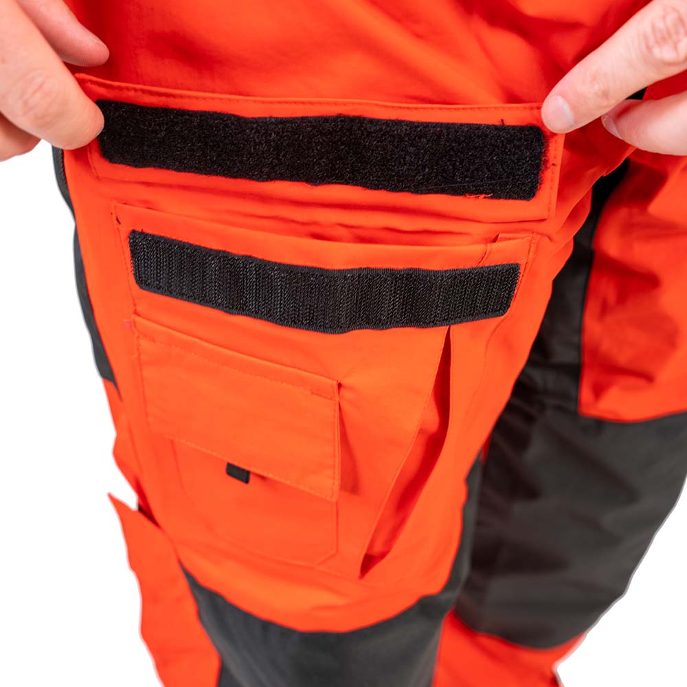 Pro All Weather Rain Bibs Red