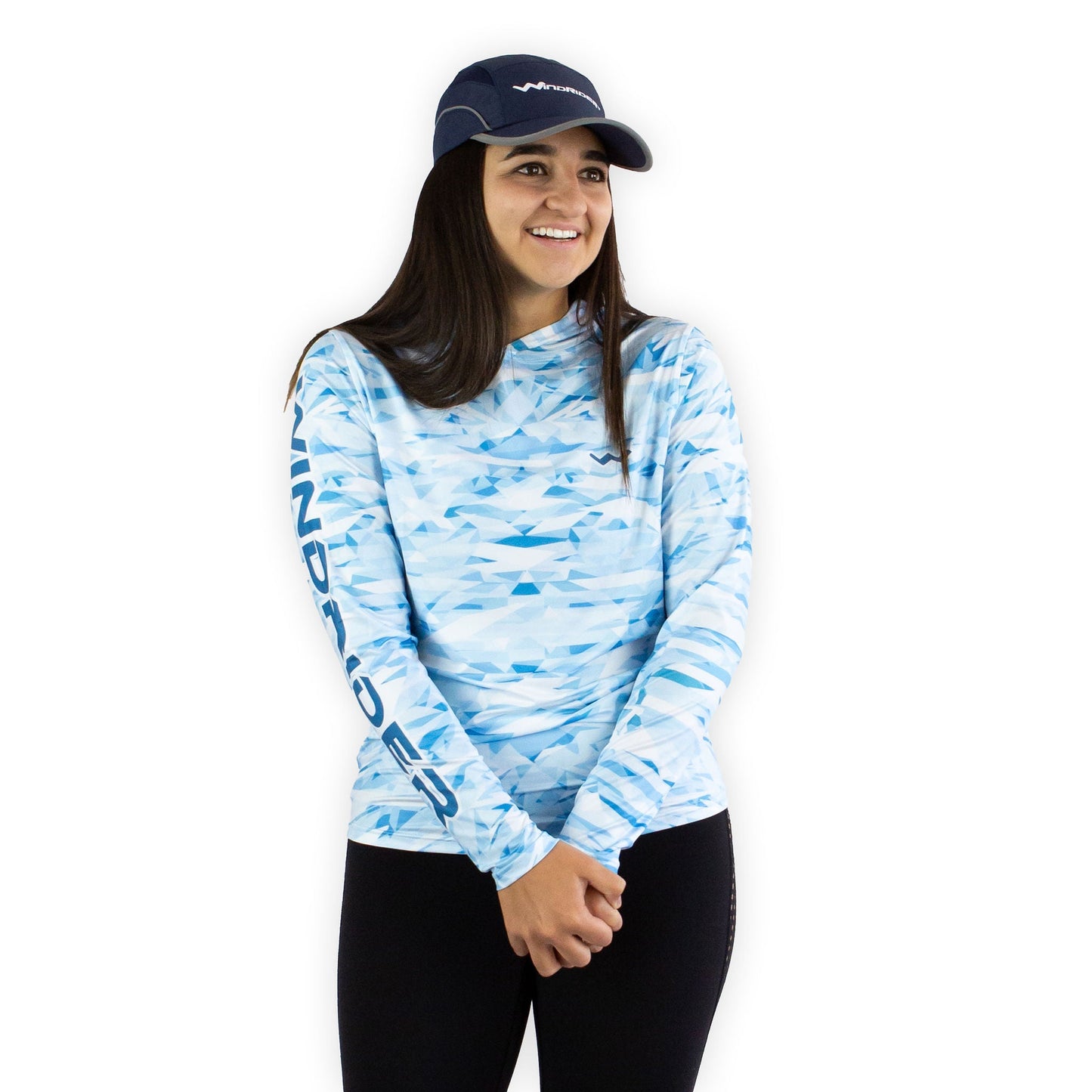 Women's HELIOS™ Hooded Sun Shirt Crystal Camo Blue