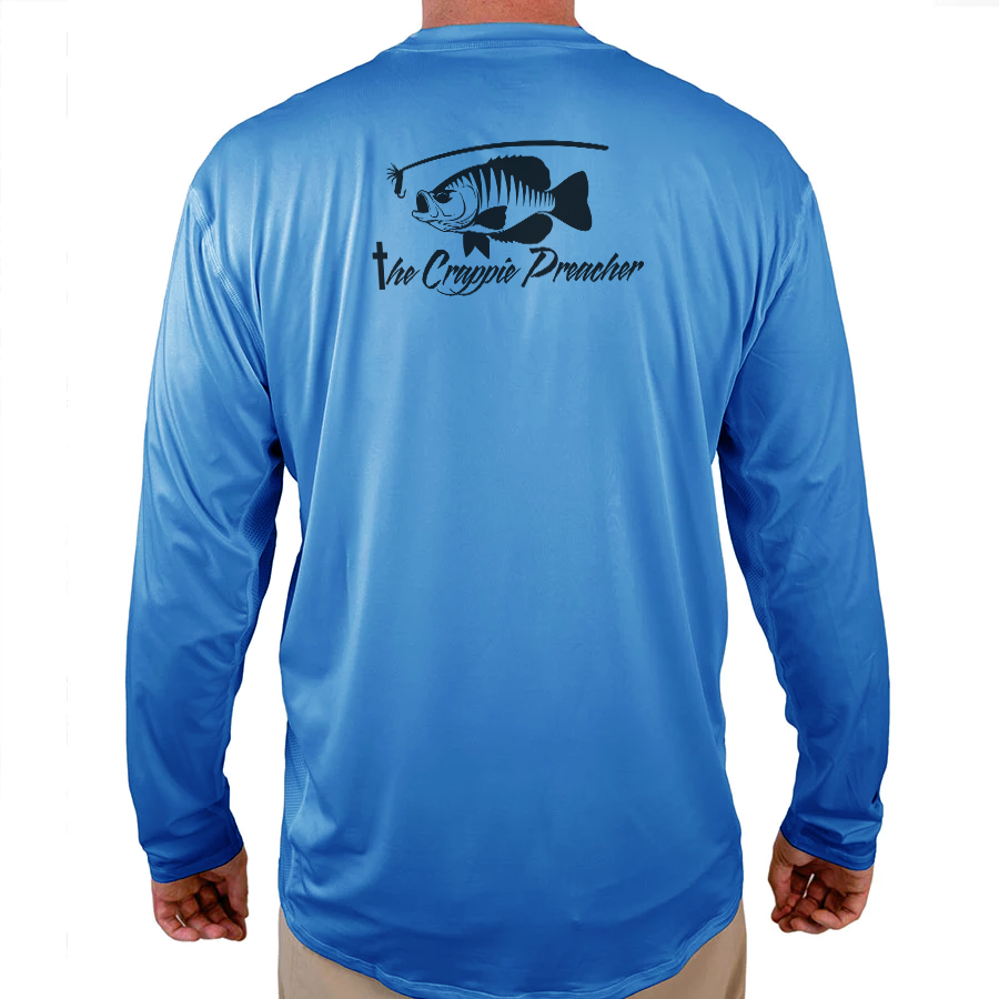 The Crappie Preacher Helios Fishing Shirt