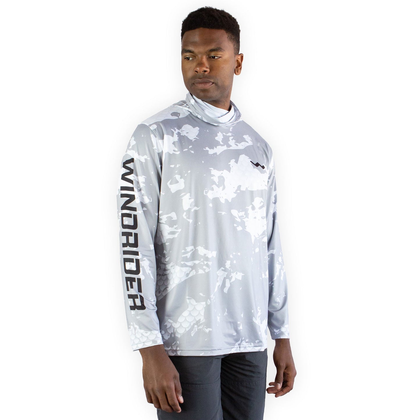 Hooded Helios with Gaiter Gray Scale Armor