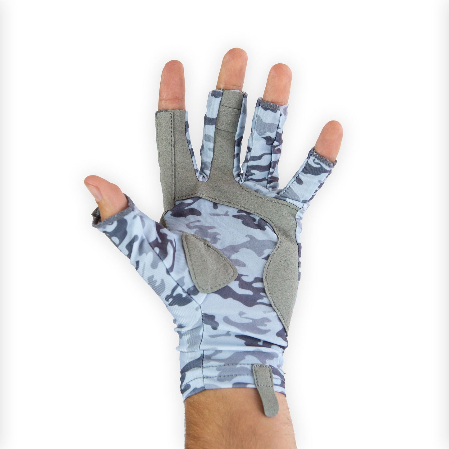 Fishing Gloves 3/4 UPF 50+ Grey Camo