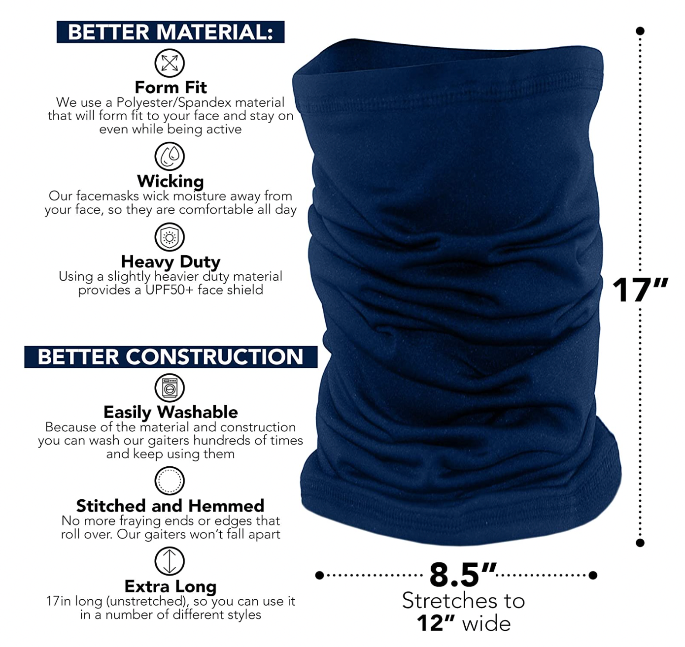 HELIOS™ Neck Gaiter Navy
