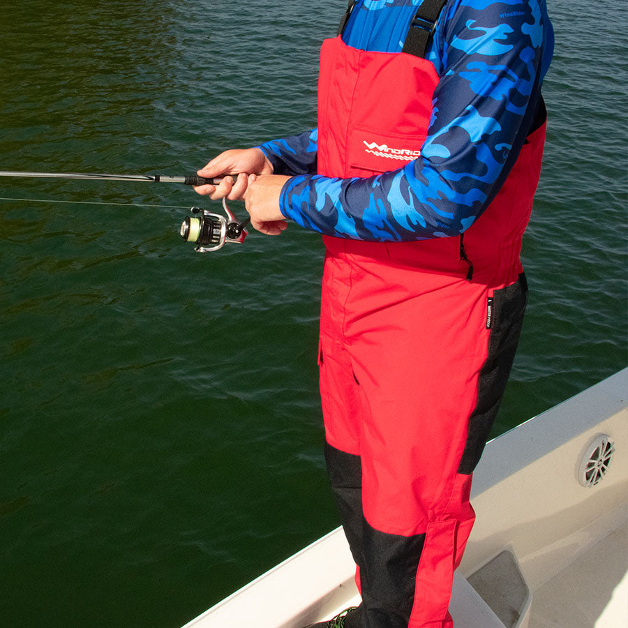 Pro All Weather Rain Bibs Red