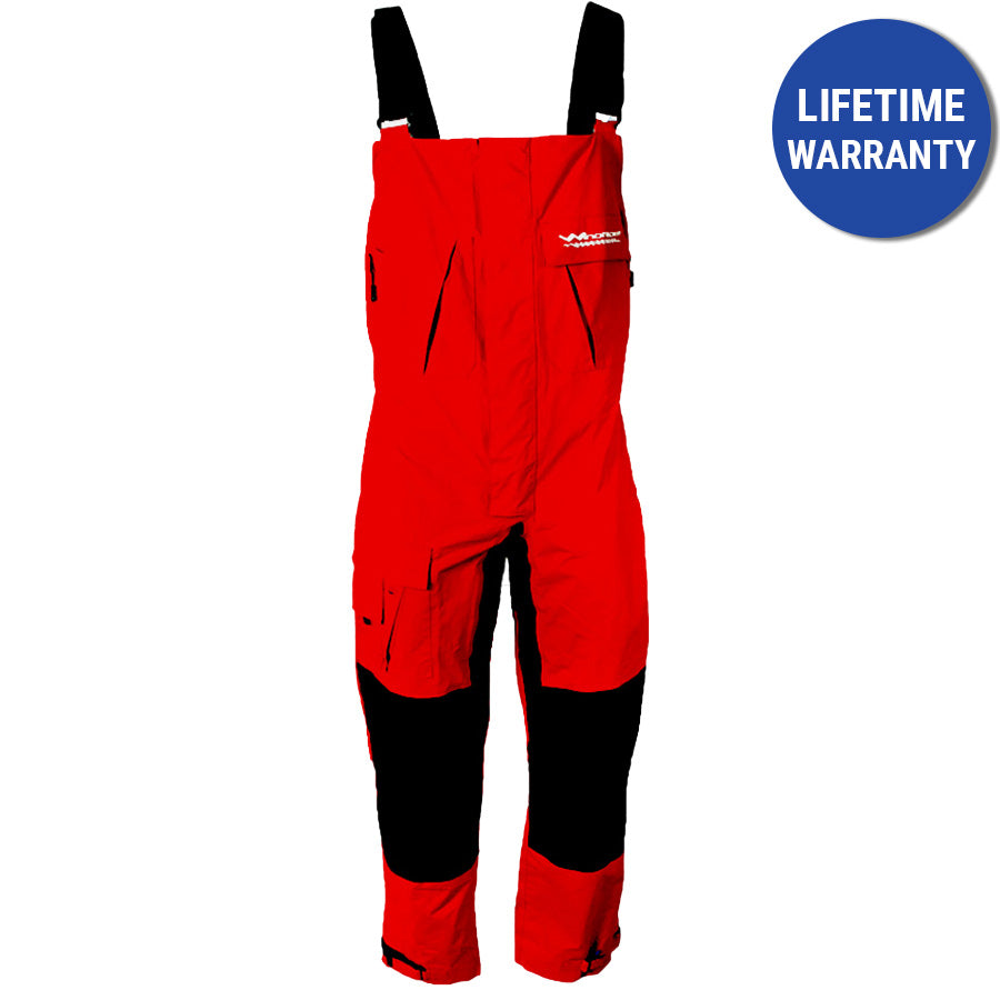 Pro All Weather Rain Bibs Red