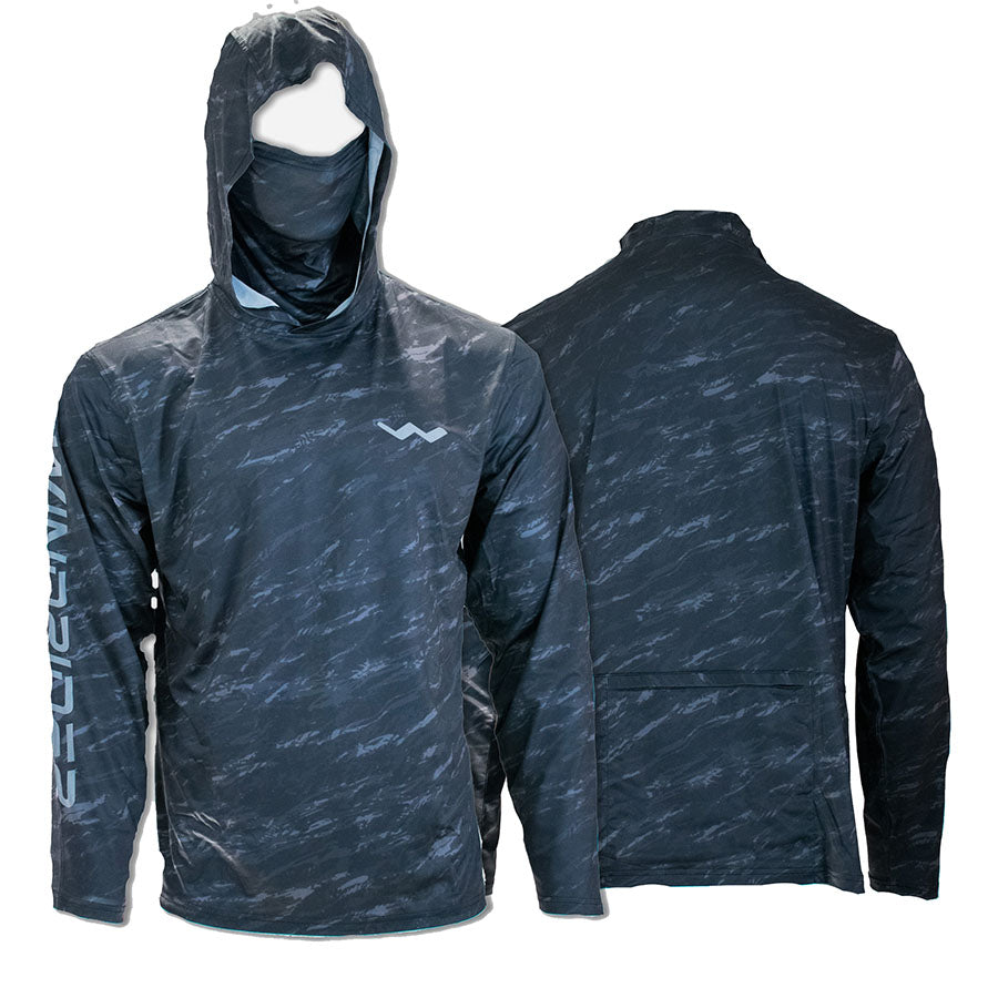 2 Pack Atoll Hooded Shirt with Gaiter Green Americana and Black Ice / 2XL