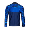 Helios Long Sleeve Fishing Shirts Blue Camo / XL