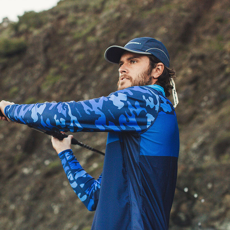 HELIOS™ Blue Camo Long Sleeve Sun Shirt