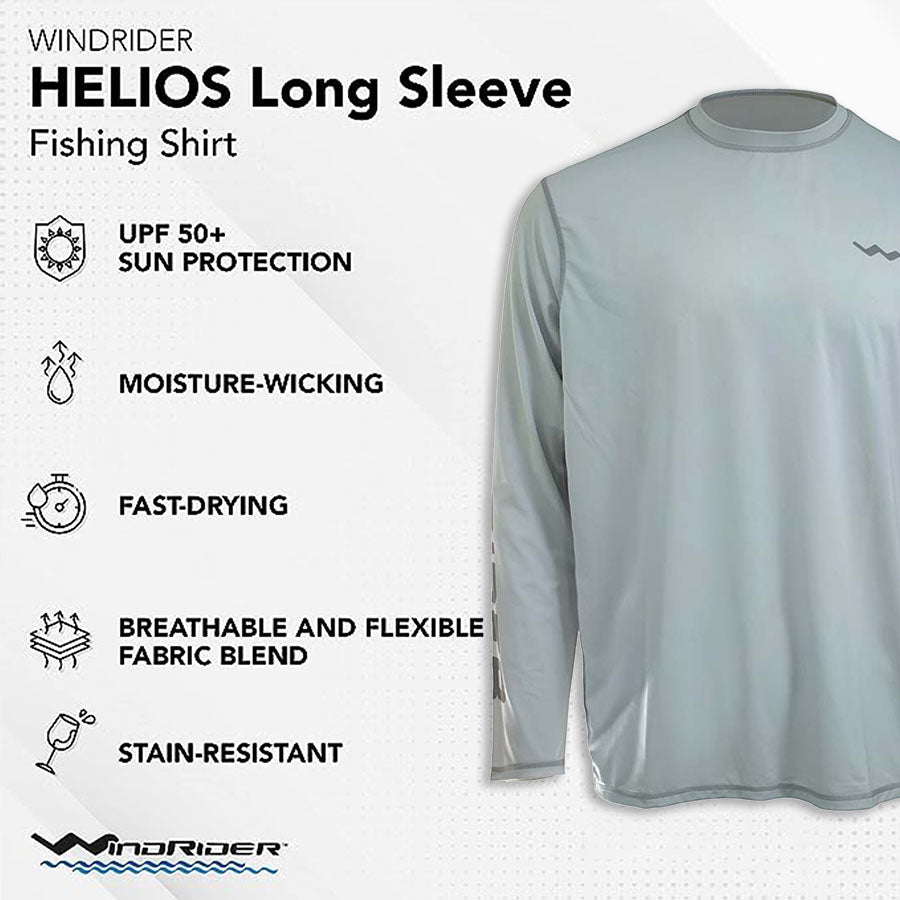 HELIOS™ Grey Long Sleeve Sun Shirt