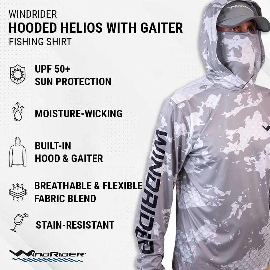 Hooded Helios with Gaiter Gray Scale Armor