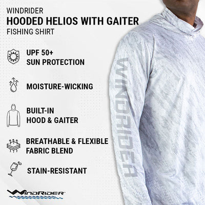 Hooded Helios Fishing Shirts with Gaiter | 2 Pack | Bundle & Save Blue Zipcam and Grey Scale Armor / 5X