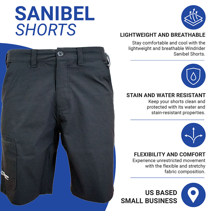 Sanibel Men's 10.5'' Hybrid Shorts Black
