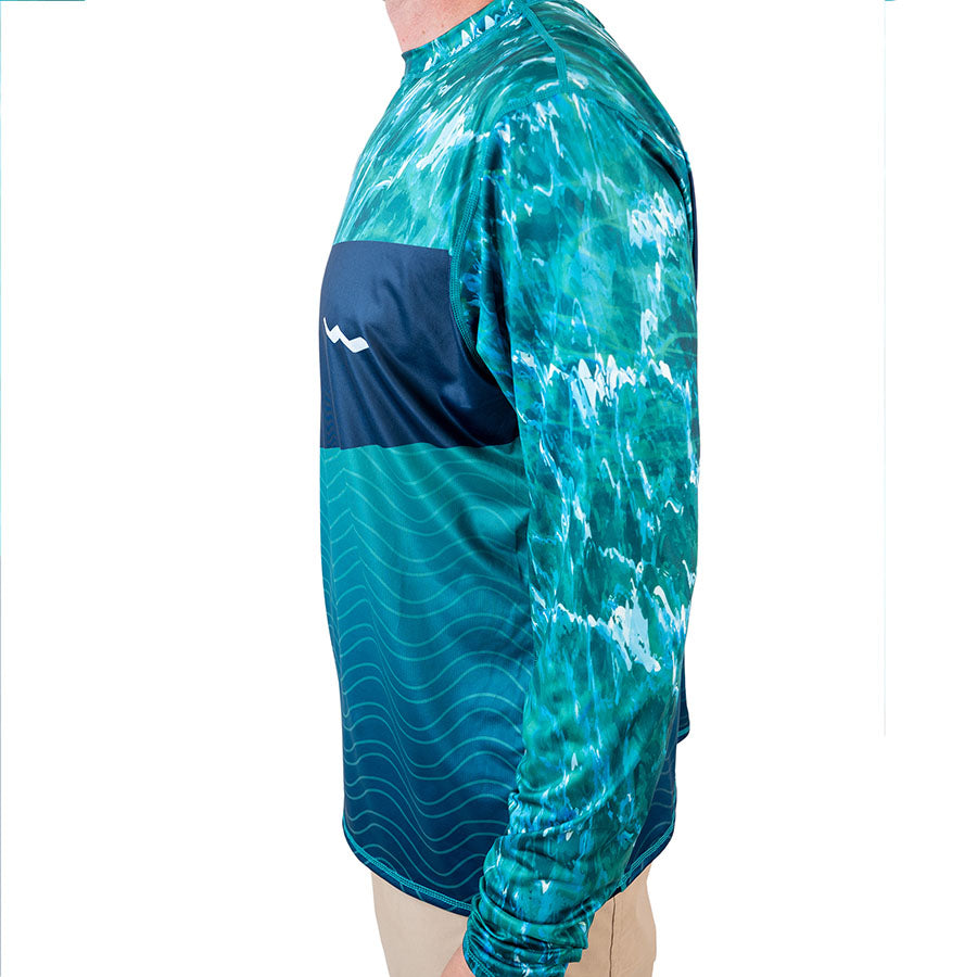 HELIOS™ Tahitian Teal Long Sleeve Sun Shirt
