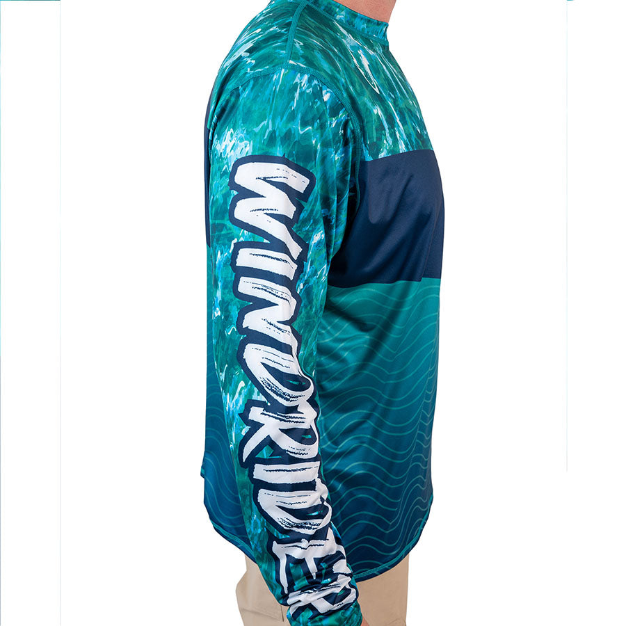 HELIOS™ Tahitian Teal Long Sleeve Sun Shirt