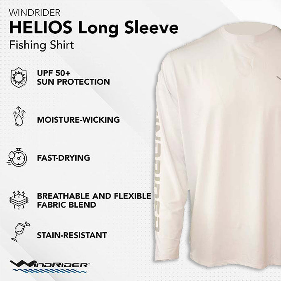 HELIOS™ White Long Sleeve Sun Shirt