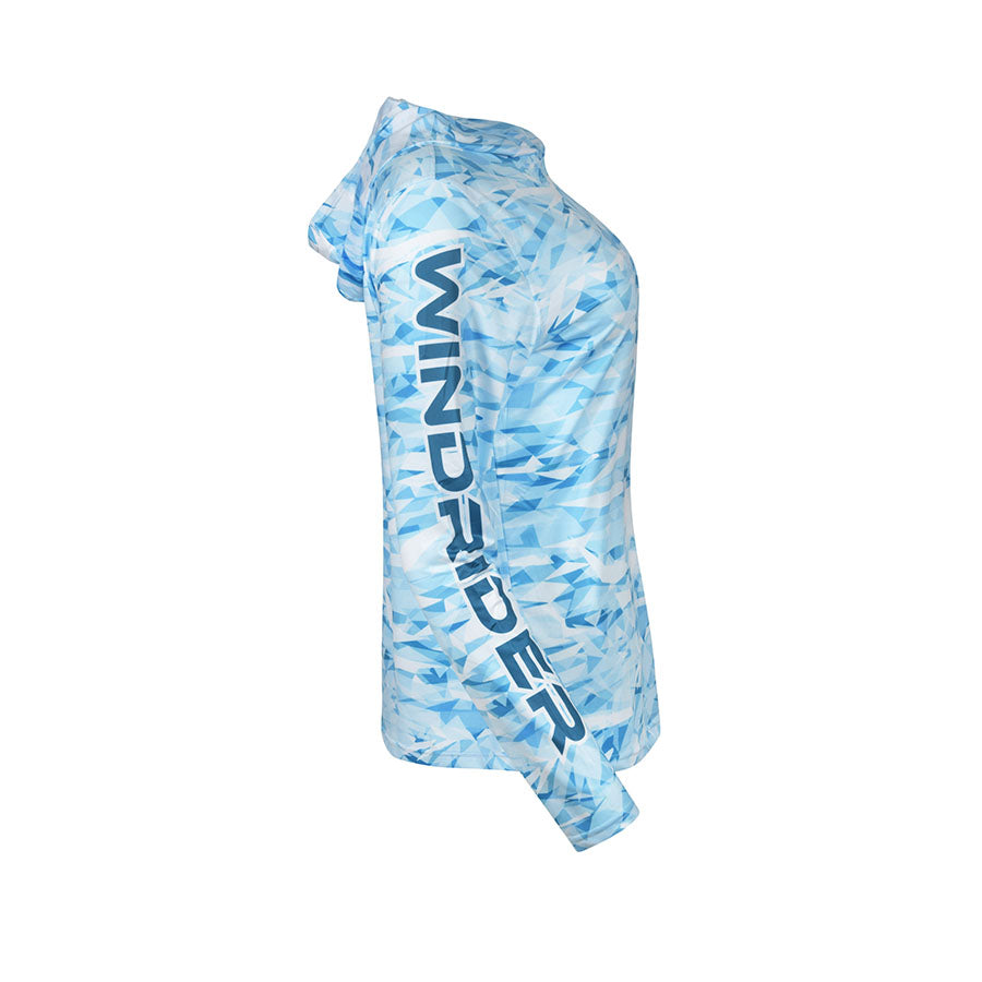 Women's HELIOS™ Hooded Sun Shirt Crystal Camo Blue