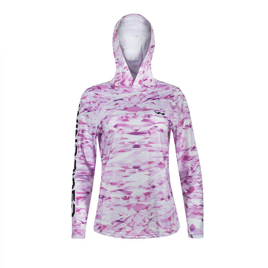 Women's HELIOS™ Hooded Sun Shirt Crystal Camo Pink